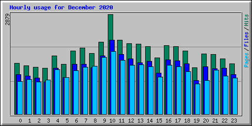 Hourly usage for December 2020