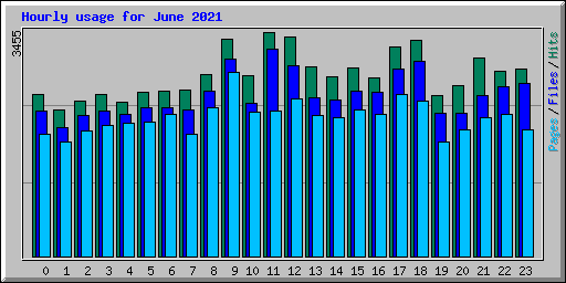Hourly usage for June 2021