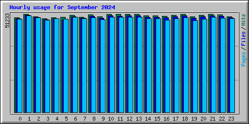 Hourly usage for September 2024