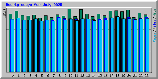 Hourly usage for July 2025