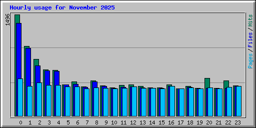 Hourly usage for November 2025